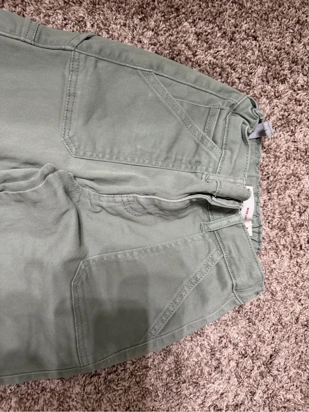 Girl Wide Leg Pants in Sage Green